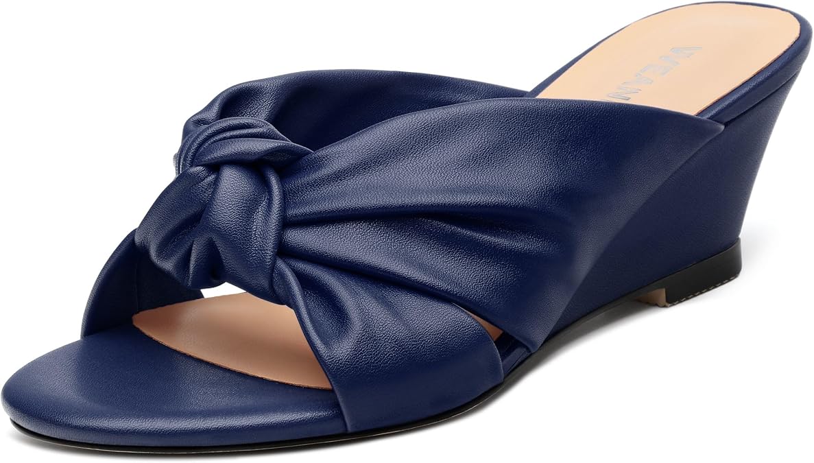 Women's Padding Heeled Sandals, Round Open Toe Beveled Sandals for Women, Daily Party, Appointment, Holiday, Summer Must Have Sandals