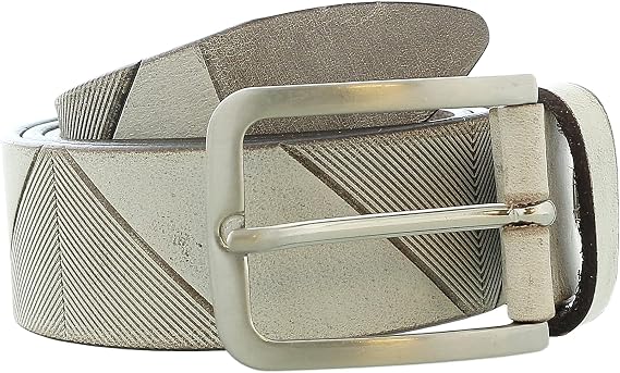 Pierre Cardin Distressed Taupe Classic Silver D-Ring Adjustable Belt Adjustable Mens Belt-34
