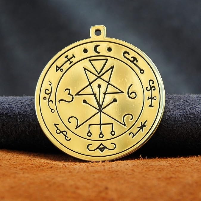Seal Of Lilith Pendant, sigil necklace, Lemegeton, occult charm, amulet, ritual talisman
