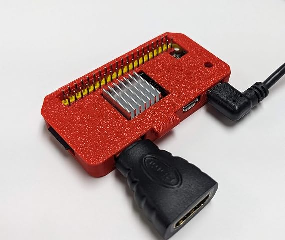 Compact Raspberry Pi Zero and Orange Pi Zero 2W, Protective Case (Red)
