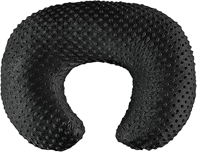 Nursing Pillow for Bottle and Breastfeeding, Ergonomic Comfort Nursing Essentials for Mom and Baby, Feeding Support Pillow with Removable Cover, Easier and Healthier Nursing Black