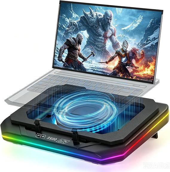Cooling Pad for Acer Predator Helios NEO 16 PHN16-72 Gaming Laptop Cooler with Powerful Turbo Cooling Fan Can Fast Cooling CPU+GPU 40C,Variable Speed,6 RGB Light 3 USB-A