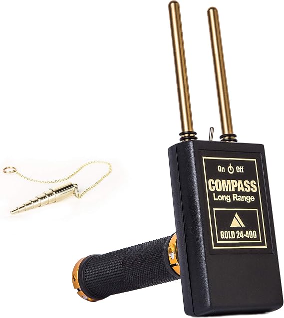 Gold 24-400-Professional Gold Detector with High Accuracy,Metal Detector for Gold,Developed to Detect Gold Objects at Long Distances,with a Gift,Black