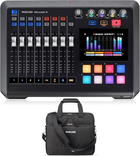 TASCAM Mixcast 4 and Carrying Bag Bundle