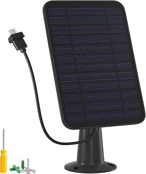 5W Solar Panel Charger Compatible with Blink Outdoor/Outdoor3rd Gen/XT XT2 Camera, Solar Panel for Blink Camera, 13.1ft Charging Cable & Rubber Plug, IP65 Weatherproof with Secure Wall Mount, 1 Pack