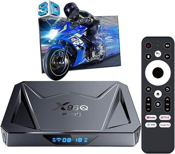 2024 TV Box Android 14.0 TV BOX X96Q Pro+ 4G RAM 64G ROM 8K HDR BT5.0 TV Box 3D Display
