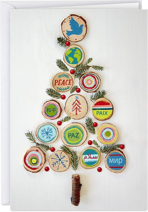 Hallmark UNICEF Boxed Christmas Cards, Peace Tree (12 Cards and 13 Envelopes) (1XPX5649)