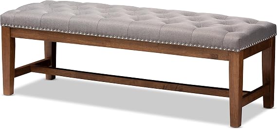 Baxton Studio Bench, Grey