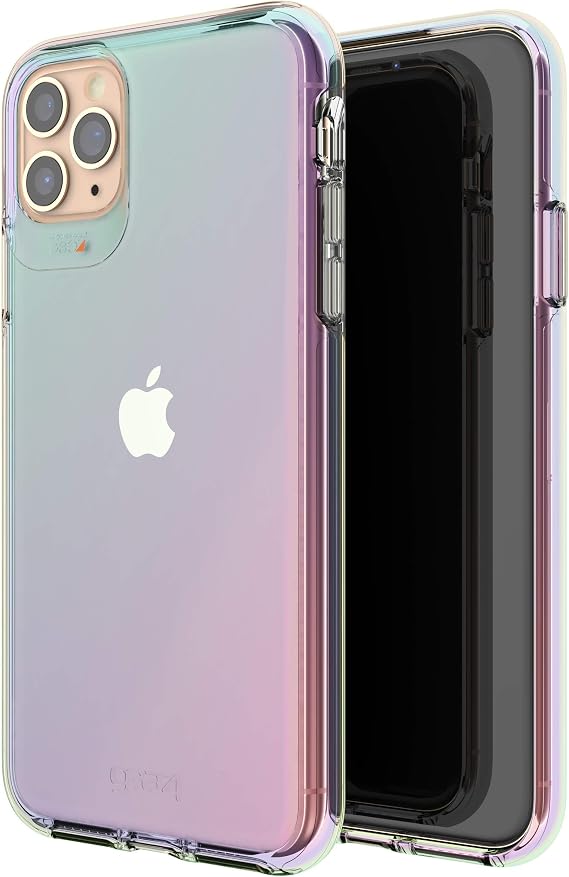 ZAGG Gear4 Crystal Palace Iridescent Compatible with iPhone 11 Pro Max Case, Advanced Impact Protection with Integrated D3O Technology, Anti-Yellowing, Phone Cover Iridescent (702003725)
