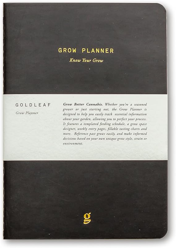 Goldleaf Grow Planner & Log Book Premium Grow Cycle Tracker for Cultivators & Plant Enthusiasts | Track Growth, Harvest & Planting Phases