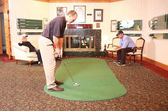 Big Moss Golf The General V2 6' X 12' Practice Putting Chipping Green with 3 Cups