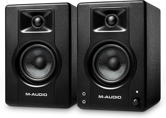 M-AUDIO BX3 3.5" Wired Studio Monitors Pair | Compact Wired Desktop Speakers for Recording, Mixing and Multimedia, Music Production Software Suite Included
