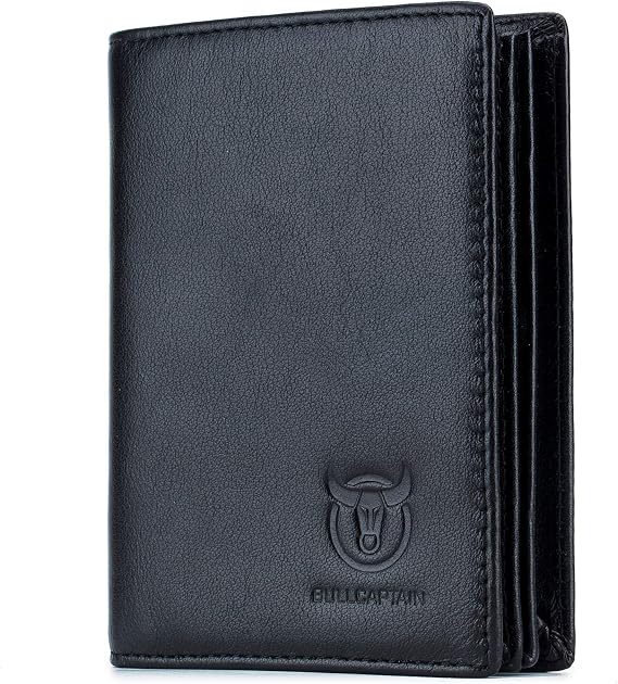BULLCAPTAIN Large Capacity Genuine Leather Wallet for Men QB-027