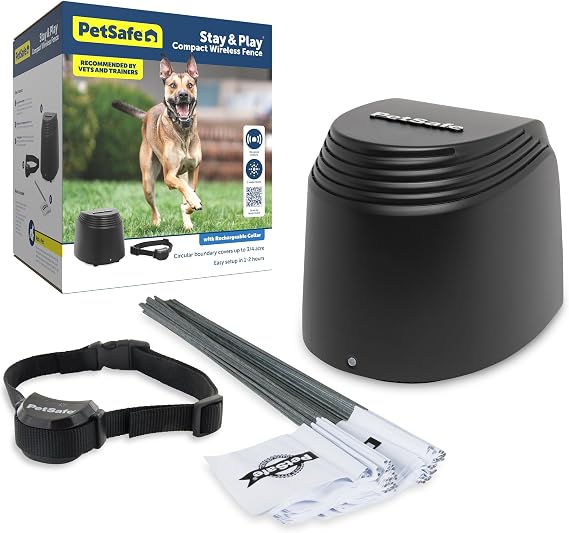PetSafe Stay & Play Compact Wireless Dog Fence, Up to 3/4 Acre