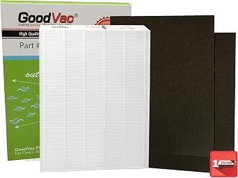Replacement to fit Oreck AirInstinct 75, 100, 108, 150, 200 HEPA Air Filter with Odor Absorber 2 Pack