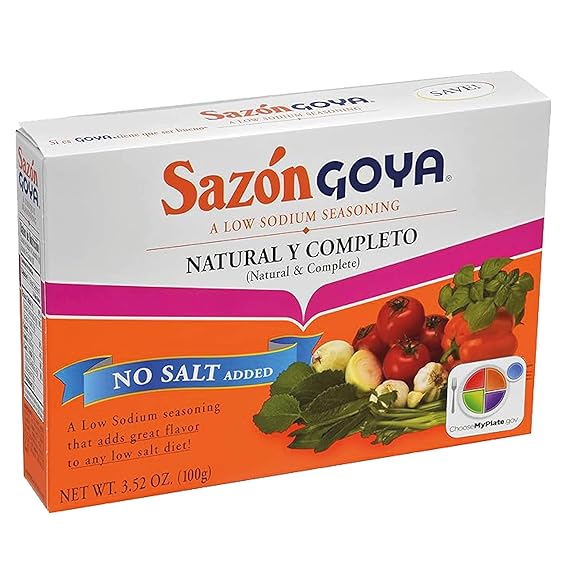 Goya Sazon Natural and Complete, Vegetables, All Purpose Seasoning, 3.52oz