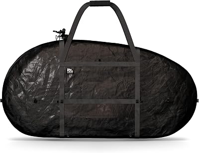 BikeParka RoughSac Bike Transport Bag Durable, Adjustable Waterproof Protection for Bikes Fits withwithout Front Wheel, Includes Stuff Sac for Easy Packing UV Resistant Ripstop Fabric