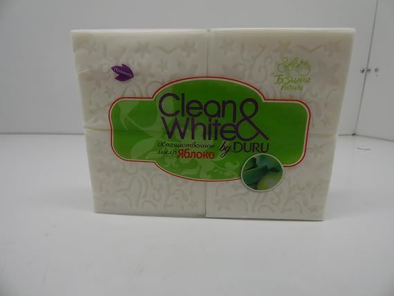 Clean & White, Apple Soap, 4 X 125 G, Duru