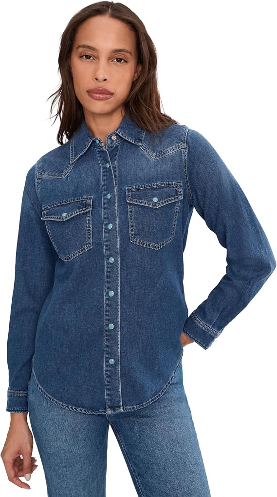 Liverpool Los Angeles Western Slim Denim Shirt
