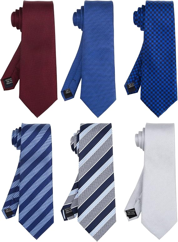 Men's Tie Necktie Regular/Extra Long XL Ties for Men Big and Tall Woven JACQUARD Classic, 58 or 63 inch Long