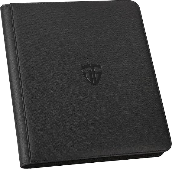 Toploader Binder,Holds 216 Toploaders,9 Pocket Top Loader Binder with Sleeves for 3"x4" Rigid Toploaders Hard Cases,Top loader Binders for TCG, MTG Card Binder, Trading Cards Binder(Black)