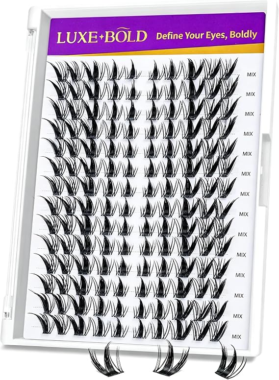 Fox Eye Cluster Lashes Cat Eye Wispy Natural Individual Eyelash Extensions Pre-Mapped Spiky Lashes CC Curl Reusable Soft with Spike False Lashes for DIY Daily