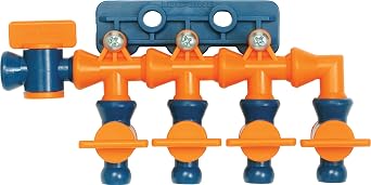 Loc-Line - 21198 Coolant Hose Total Flow Control Manifold, Acetal Copolymer, 1/4" Hose ID