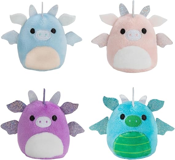 Squishville Dragons Squishmallow 4 Pack GS Limited Edition & Exclusive - 2 inch Squishmallows