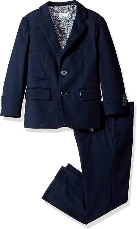 Isaac Mizrahi Textured 3pc Solid Suit Suit