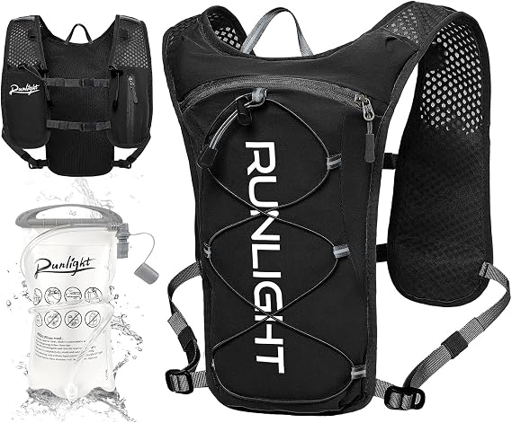 Runlight Running Vest for Women Men Lightweight Hydration Backpack Pack with 1.5L Water Bladder Bag Hydro Daypack for Hiking,Trail,Skiing,Camping,Cycling,Race,Marathon