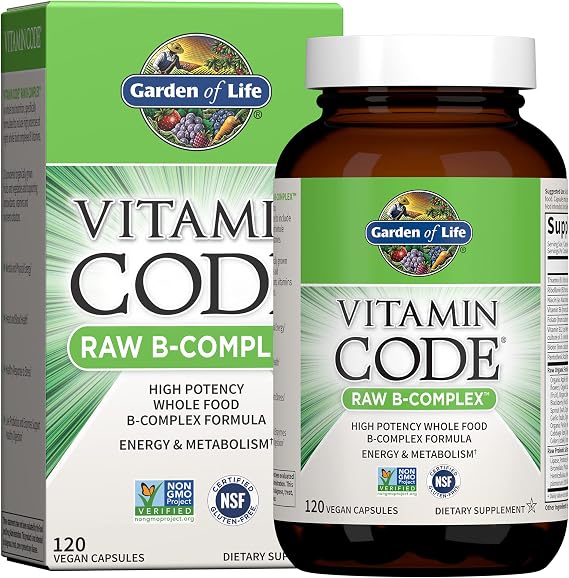 Garden of Life Vitamin Code Raw B-Complex, 120 Vegan Capsules