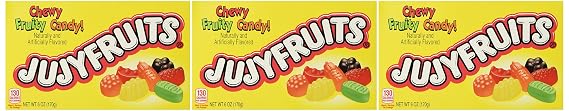 JujyFruits Chewy Fruity Candy (5 oz Boxes) 3 Pack