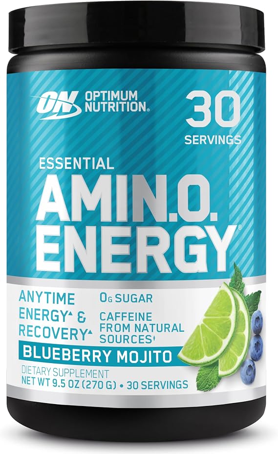 Optimum Nutrition Amino Energy Powder, Blueberry Mojito, 9.5 Oz