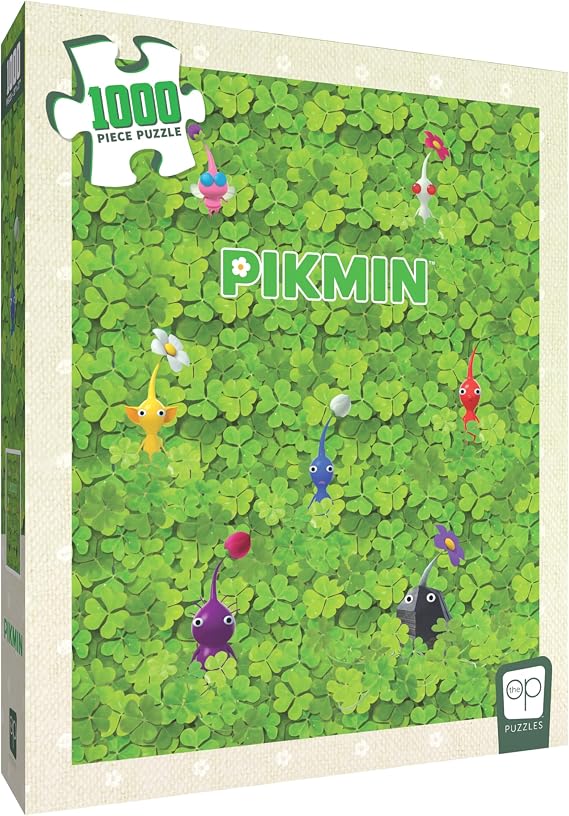 Pikmin Hidden Pikmin 1,000 Piece Jigsaw Puzzle, Nintendo Collectible Puzzle, Features Iconic Characters, Challenging 19"x27" Puzzle, Fun Family Activity, Great Gift for Fans & Gamers