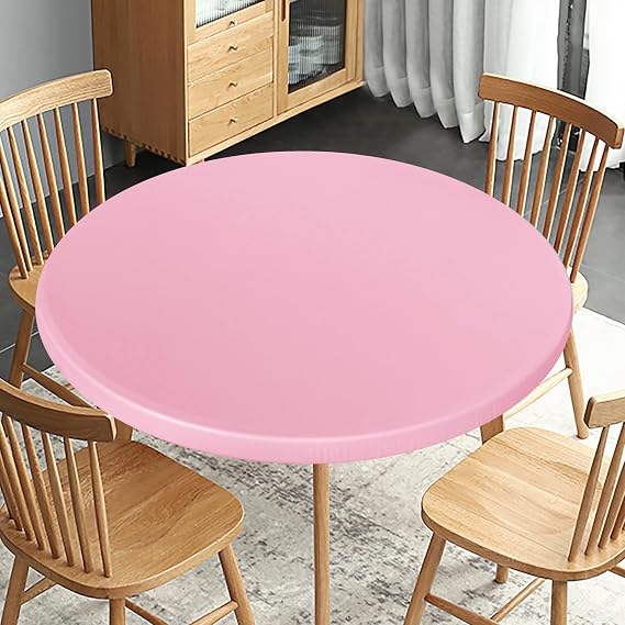 Obstal Fitted Round Table Cloth, Fits Round Tablecloth for 30-36"