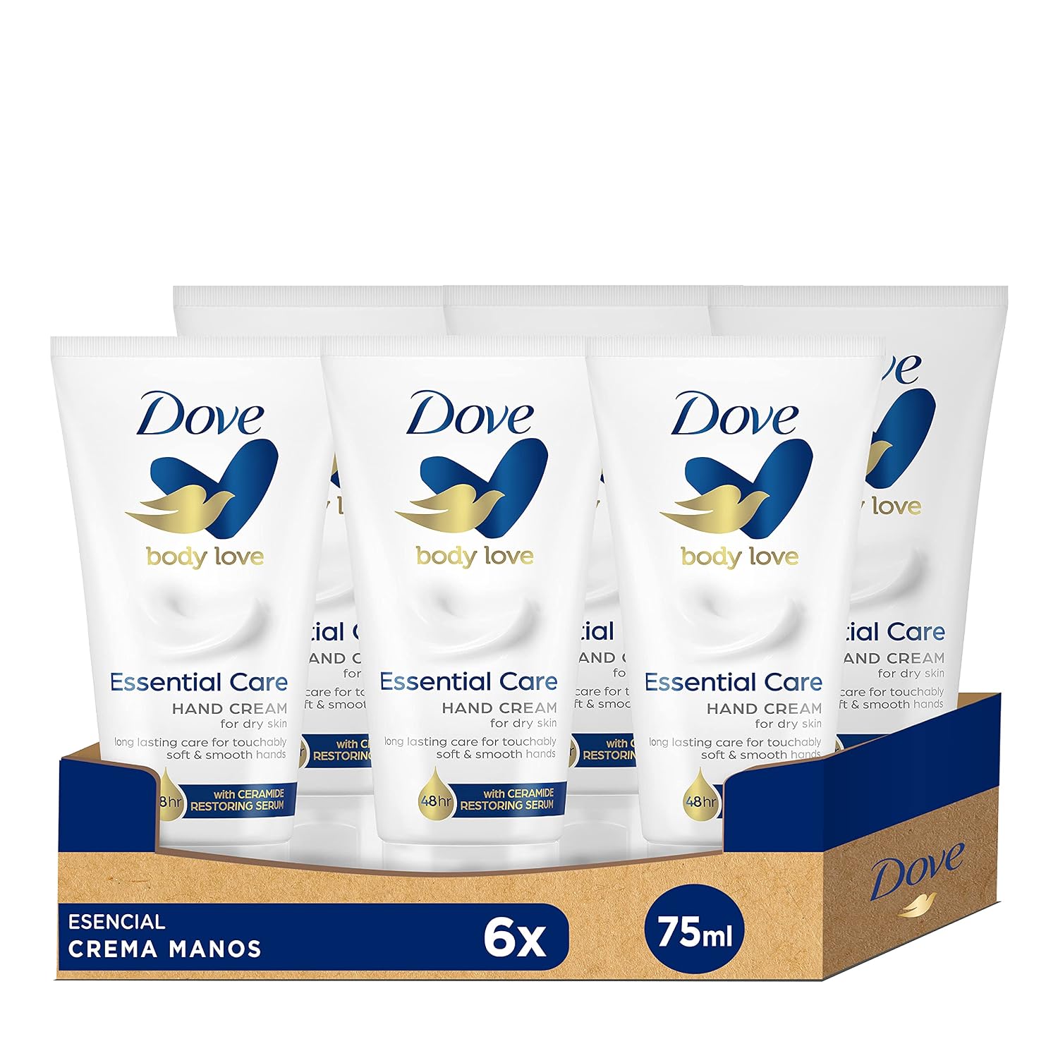 Dove Moisturizing Hand Cream Essential Nutrition Moisturizes & Nourishes Skin 75ml Pack of 6