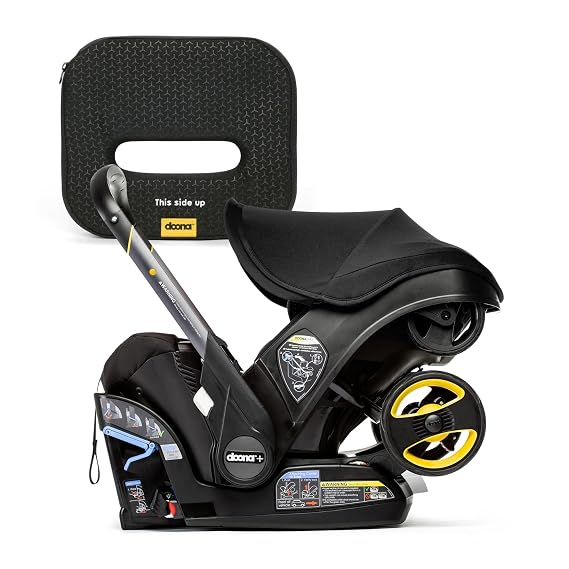Doona Car Seat & Stroller, Black + SensAlert Child Car Seat Alert