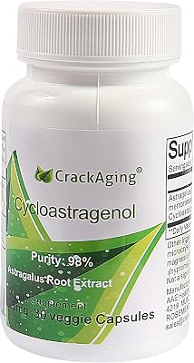 Crackaging Super-Absorption Cycloastragenol 98% 25mg 30caps Anti Aging DNA Cell Telomerase Strength Faction Longevity Classic Supplement