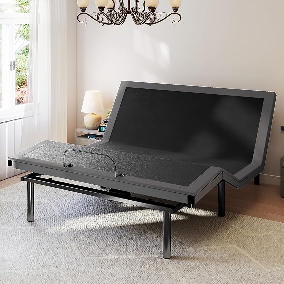 DUMOS Full Size Adjustable Bed Frame, Electric Base, Head & Foot Incline
