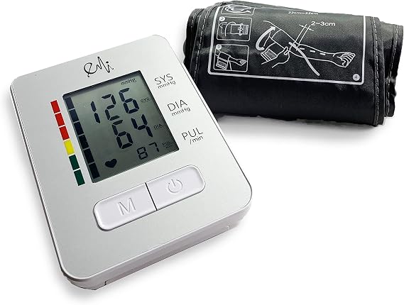 EMI Fully Automatic Digital Blood Pressure Monitor with Adult Sized Cuff Featuring a Large LCD and Memory Functions