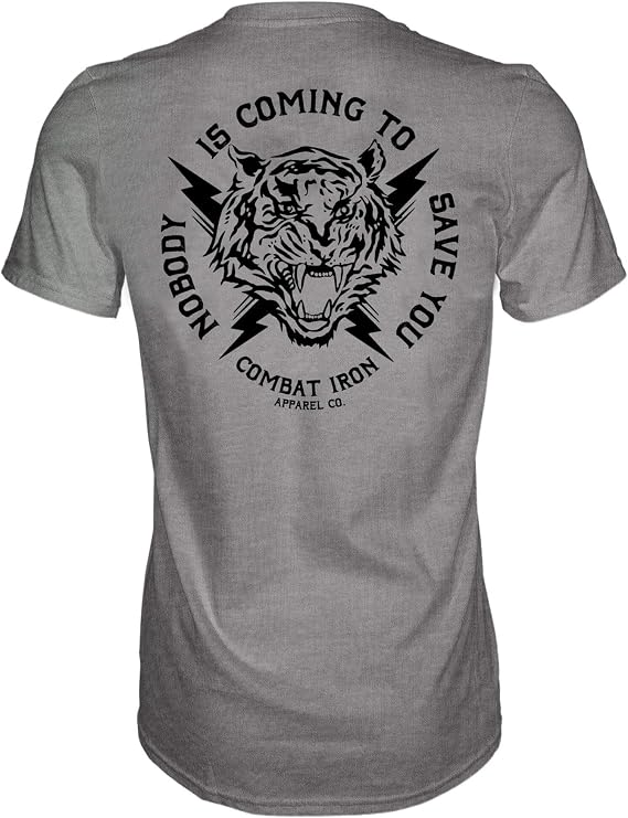 Combat Iron Men's Graphic T-Shirt - Nobody-is-Coming