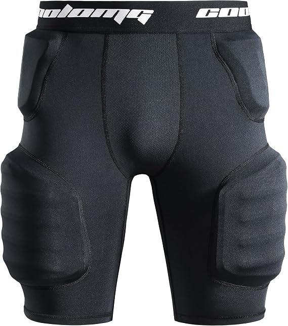 COOLOMG Youth Football Girdle 5 pad w/ Integrated Hip Tailbone Thigh Pads