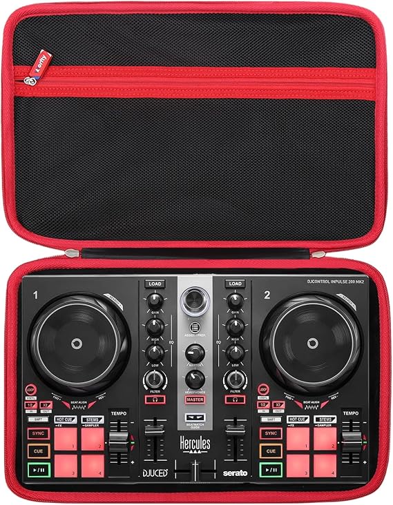 Case for Hercules DJ Control Inpulse 200/200 MK2 - Hard Travel Protective Carrying Storage Bag (Case Only) (Black)