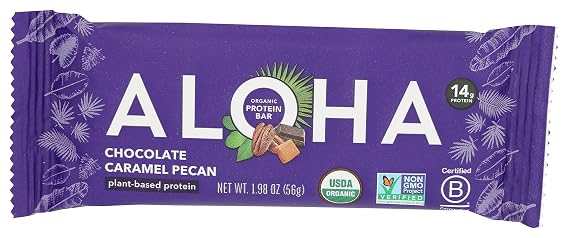 Aloha, Bar Chocolate Caramel Pecan Single Organic, 1.98 Ounce