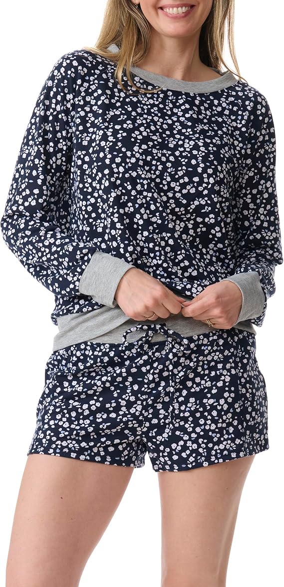 Splendid Women's 2pc Crewneck Shorty Set