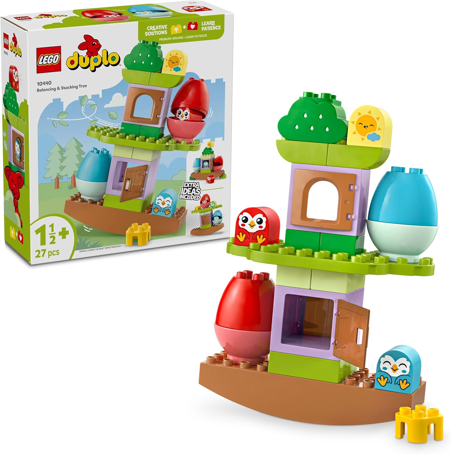 LEGO DUPLO My First Balance and Stringing Tree Educational, Instructive and Creative Toy Making Set for Children 10440-18 Months and Above 27 Pieces