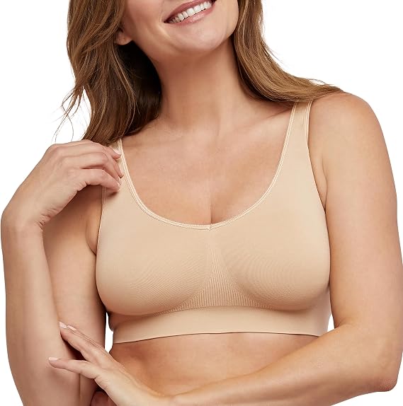 Bali Womens Wireless Bralette Bra, One Smooth U Bras for Women, Seamless Bralettes, No-Bulge, Smoothing, Pullover