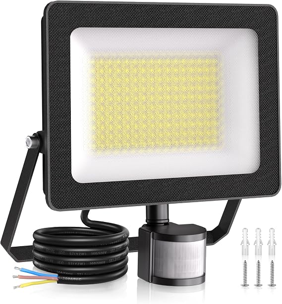 Linke 100W Security Light Outdoor Motion Sensor, 9000 Lumen LED Floodlight [Energy Class F]