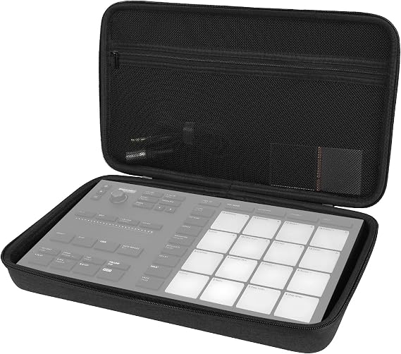 Linkidea Hard Shell Case Compatible with Native Instruments Maschine Mikro Mk3 Drum Controller, Protective Hard Shell Travel Carrying Bag (Grey)
