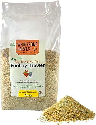 Soy-Free Corn-Free Poultry Grower Feed 10 lb Bag | High-Protein, All-Natural Formula for Chickens, Turkeys & Gamebirds | Non-GMO Ingredients, No Fillers or Additives
